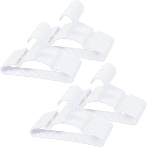 80 pcs White Baby Nursery Closet Hangers,Non-Slip Laundry Infant Pant Hanger for Newborn Clothes,Ultra-Thin Child Coat Hanger for Girl Boy Toddler Kids