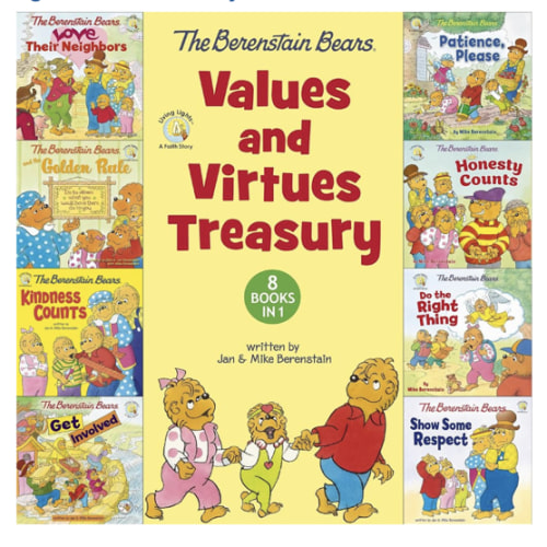 The Berenstain Bears Values and Virtues Treasury: 8 Books in 1 (Berenstain Bears/Living Lights: A Faith Story)