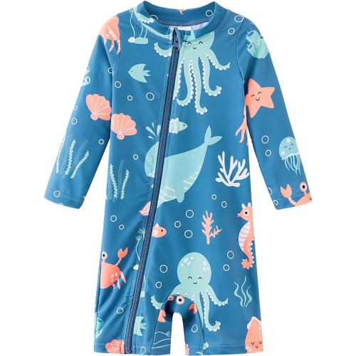 UMELOK Baby Boy Swimsuit UPF 50+ Sun Protection Rash Guard Swimwear