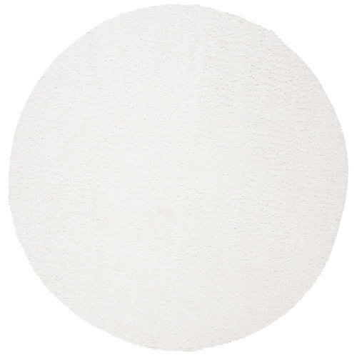 Jiang Shag White Area Rug