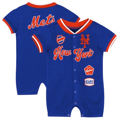 Newborn New York Mets Outerstuff Royal Pinch Coverall
