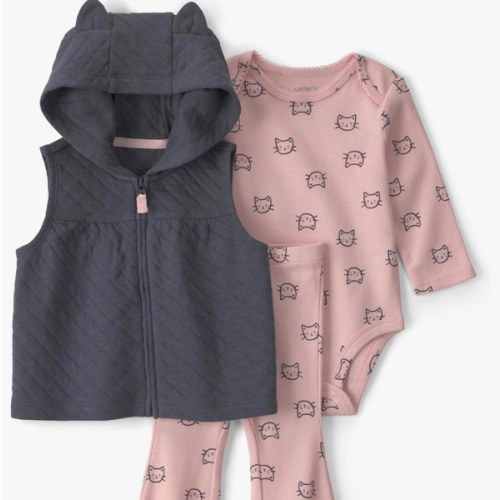 Amazon.com: Carter's Baby Girls' 3-piece Bodysuit Pant Sets