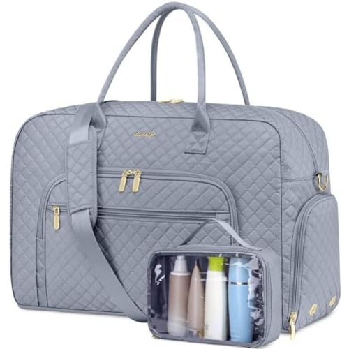 Travel Duffle Bags for Women Weekender: Overnight Bags with Shoe Compartment Large Carry on Weekend Bag with Toiletry Bag & Wet Pocket Tote Duffel Hospital Bag for Women Delivery