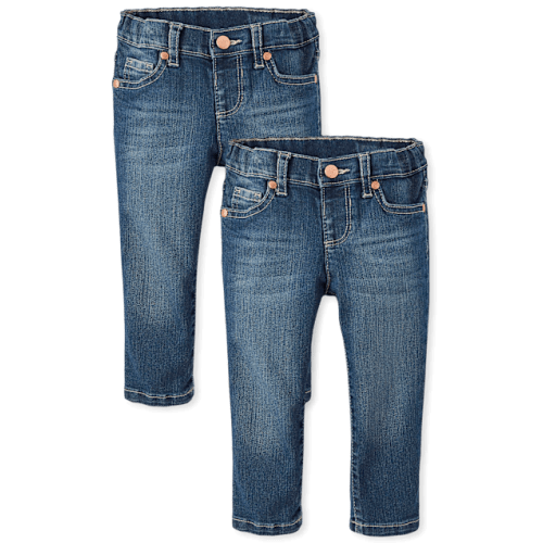 Baby And Toddler Girls Skinny Jeans 2-Pack - Denim