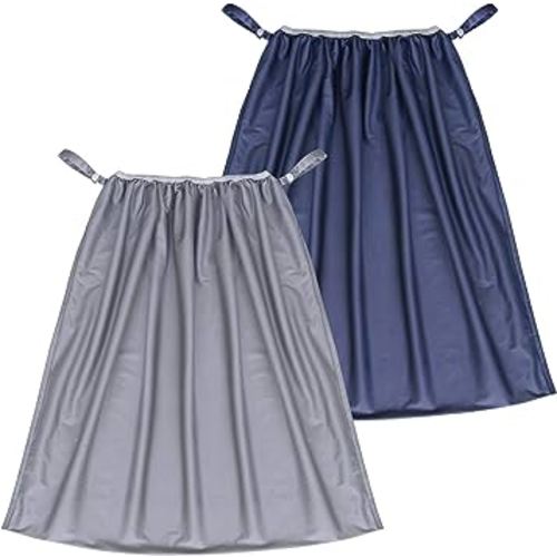 Biloban Reusable Diaper Pail Liner Bags 2 Pack for Ubbi, Waterproof Larger Capacity & Washable Wet Bag for Cloth Diapers & Kitchen Garbage, Grey & Navy