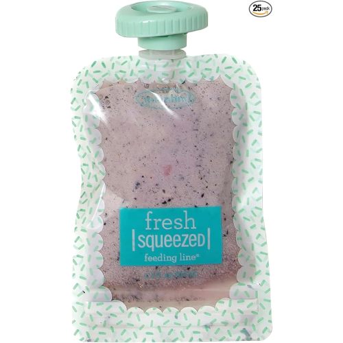 Infantino Reusable Squeeze Pouches for Homemade Baby Food, 3.5 oz, Pack of 25 - BPA, PVC, and Phthalate-Free, Freezer-Safe, with Clear Window and Labeling Space