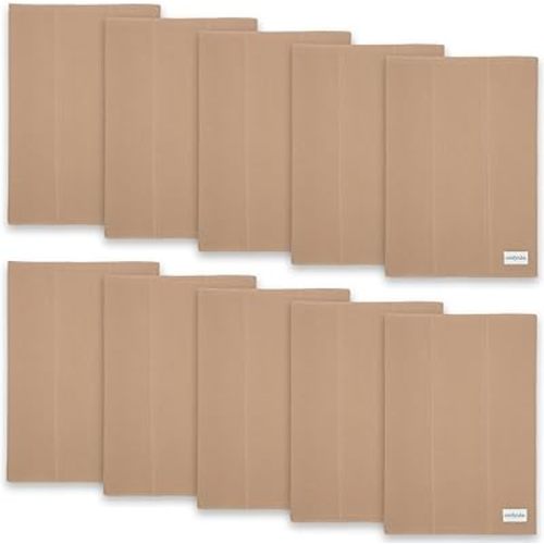 Comfy Cubs Baby Burp Cloths Set (Pack of 10) - Large, 6-Layer, Ultra Absorbent 100% Cotton for Infant Spit-Up, Drool, and Messes - Soft, Gentle, Thoughtful New Born Baby Gifts, Cedar