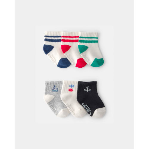 Baby Boy 6-Pack Nautical Ankle Socks | Carter's