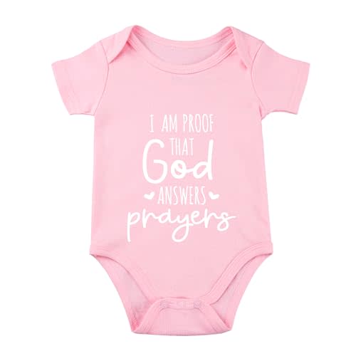 I Am Proof That God Answers Prayers Baby Bodysuit Baby Religious Bodysuit Blessing Babies Clothing