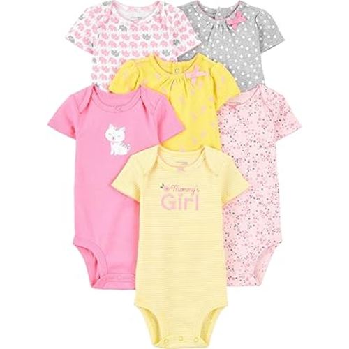 Simple Joys by Carter's Baby-Girls 6-Pack Short-Sleeve Bodysuit
