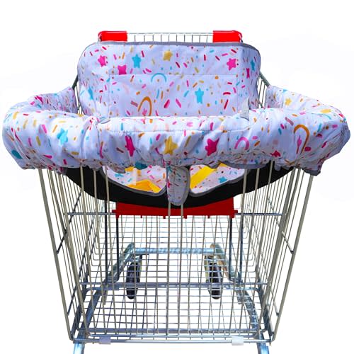 Shopping Cart Cover for Baby High Chair Cover for Restaurants | 2 in 1 Padded Cart Cover for Babies Hihgchair cover for baby boy girl infant Todder