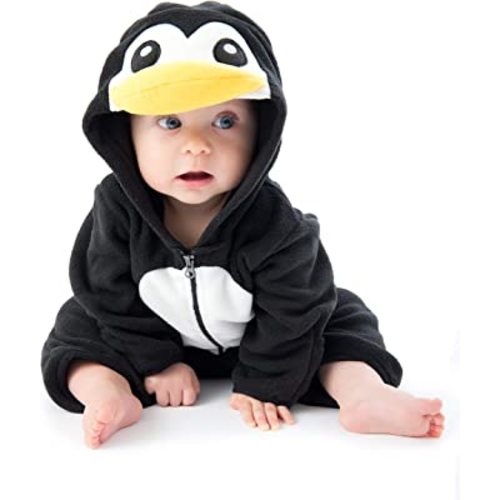 Fleece Baby Bunting Bodysuit – Infant One Piece Kids Hooded Romper Outerwear Toddler Jacket