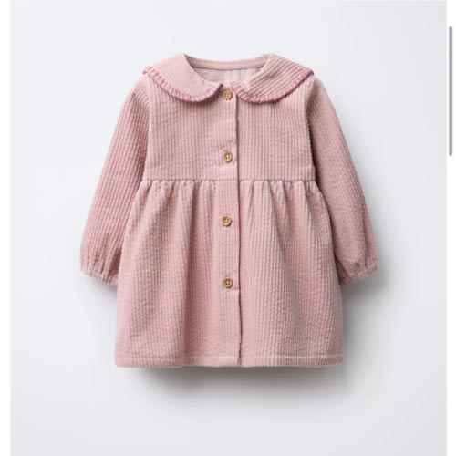 THICK CORDUROY DRESS - Pink | ZARA United States