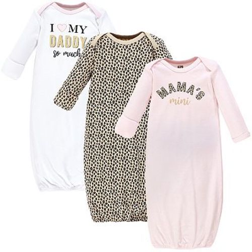 Hudson Baby Infant Girl Cotton Gowns, Leopard Mamas Mini