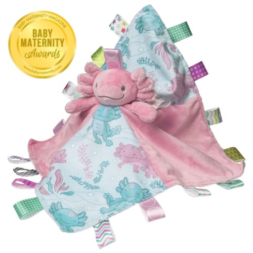 Taggies Lizzy Axolotl Character Blanket - 13x13" - Mary Meyer Stuffed Toys