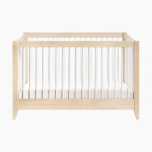 babyletto Sprout 4-in-1 Convertible Crib with Toddler Bed Conversion Kit - Washed Natural/White