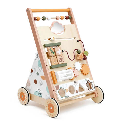 Wooden Baby Walker Push Toy with Montessori Activities | Adjustable Speed – Joyreal