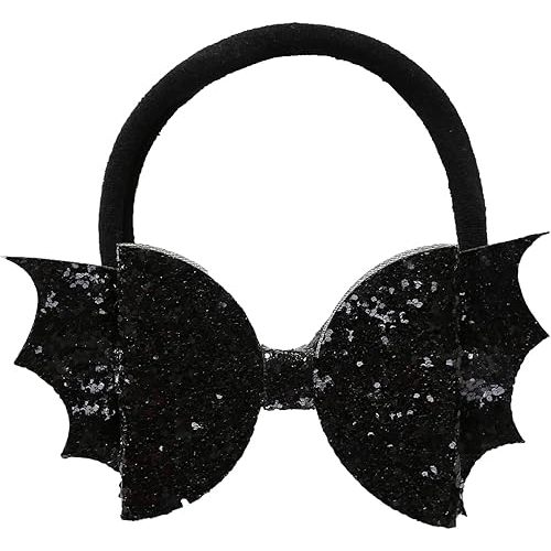 Fancheer Baby Girls Glitter Black Bat Bow Headband Infant Toddler Birthday Party Dress Up Hair Accessories