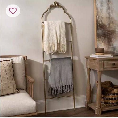 Baroque Gold Iron Ladder | Kirklands Home