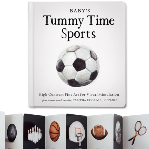 Baby's Tummy Time Sports: High-Contrast Fine Art for Visual Stimulation (Tabitha Paige Children's Book Series)
