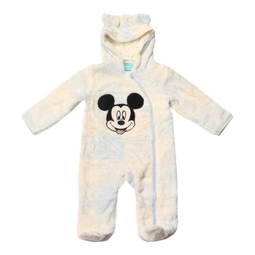 Magic Threadz Disney Clothes Baby Boy Hooded Pram Suit Newborn Fleece Coverall Footies with Ears Mickey, Pooh, Dumbo (0-6/9M)