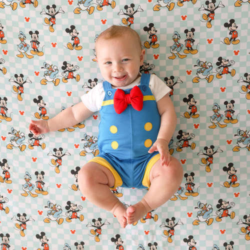 Disney Donald Duck French Terry Short Overalls