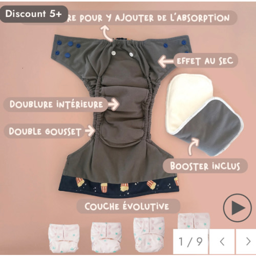All-in-one (AIO) Diapers (Recycled Plastic) by La Petite Ourse Canada