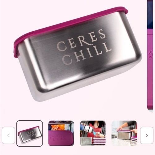 Ceres Chill Milkstache Luxe Freezing System - Silver and Pink