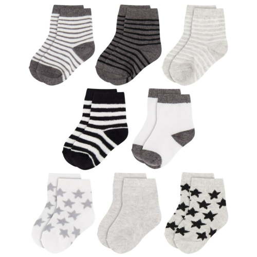 Rising Star Unisex Organic Quarter Baby Socks for Infants (8 Pack)
