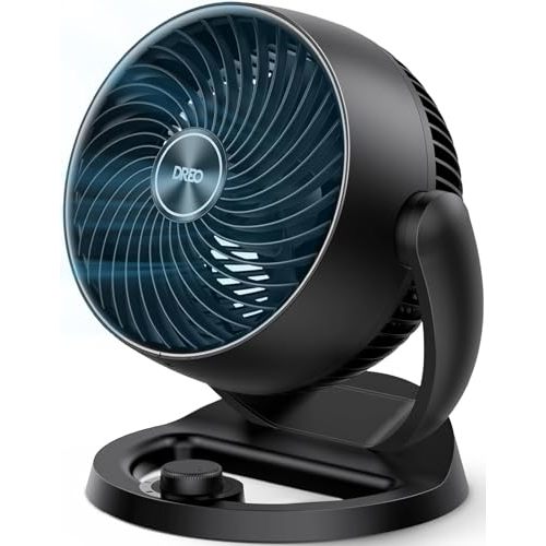 Dreo Fan for Bedroom, 12 Inches, 70ft Powerful Airflow, 28db Quiet Table Air Circulator Fans for Whole Room, 120° Adjustable Tilt, 3 Speeds, Desktop Fan for Home, Office, Kitchen