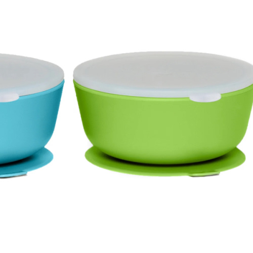 Silicone Suction Bowls with Lids – 12 oz (Set of 2)