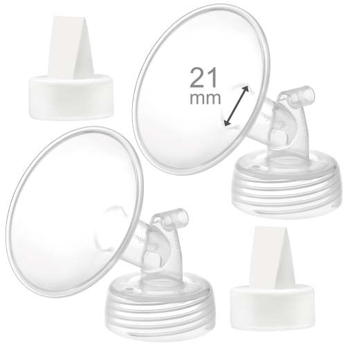 Maymom 21 mm Pump Parts Compatible with Spectra S1 S2 SG Pumps Motif Luna, Wide Neck Flange Duckbill Valve, Not Original Spectra Replacement Pump Parts