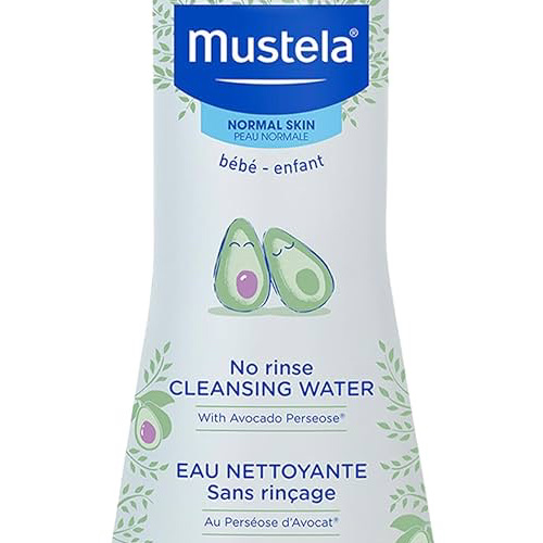 Mustela Baby Cleansing Water - No-Rinse Micellar Water - with Natural Avocado & Aloe Vera - for Baby's Face, Body & Diaper - 1 or 2-Pack - Various Sizes