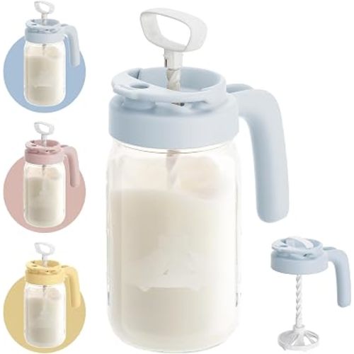 Papablic Glass Breast Milk Pitcher, Formula & Baby Feeding Container, Pink