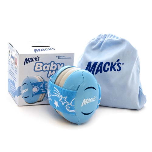 Mack's Baby Muffs | Baby Ear Muffs Noise Protection | High NRR | Noise Cancelling Headphones for Babies & Toddlers (Blue)