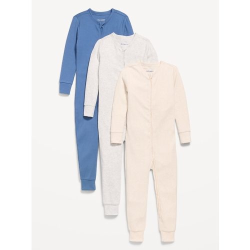Snug-Fit 2-Way-Zip Pajama One-Piece 3-Pack for Toddler & Baby