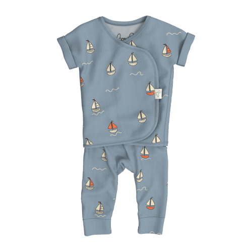 Footless Short Sleeve - Ahoy Baby – Bonsie Skin to Skin Babywear