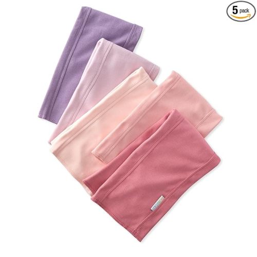 Bailey 5-Pack Burp Cloths 100% Organic Cotton Knit for Newborn & Baby Boys & Girls, Pink, One Size