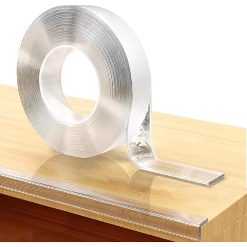 12ft Clear Edge Protector Strip | Transparent PVC Cushion Guard | Baby Safety Edge Protector Tape & Furniture Corner Bumper | Baby Proofing Set, Non-Toxic & Safe for Tables, Fireplaces & Countertops