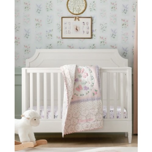 Pink Stripe Bow Baby Quilt | Pottery Barn Kids