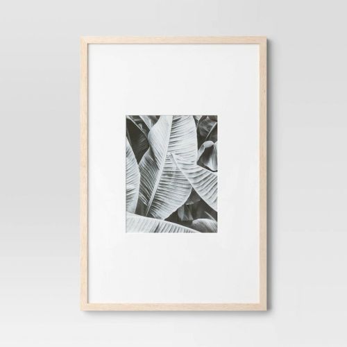 20" x 30" Matted to 11" x 14" Poster Frame Light Wood - Threshold™: Modern Style, MDF, Glass Pane
