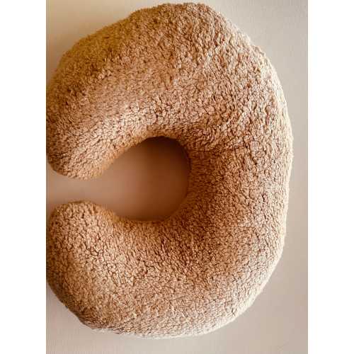 Teddy Bear Khaki/Beige Sherpa Boppy Pillow Cover W/Zipper Handmade