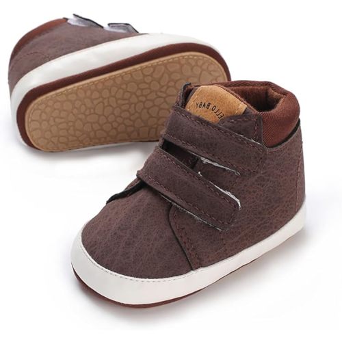 E-FAK Baby Shoes Boys Girls Infant Sneakers Non-Slip Rubber Sole Toddler Crib First Walker Shoes