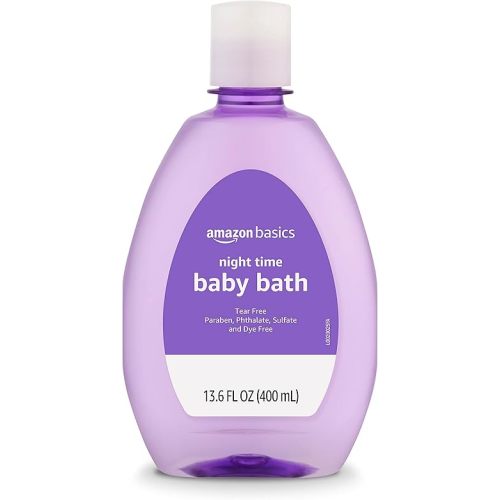 Amazon Basics Night-Time Baby Bath, Lightly Scented, 13.6 Fl Oz (Pack of 1) (Previously Solimo)