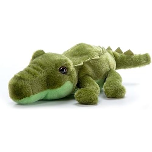 The Petting Zoo Alligator Stuffed Animal Plushie, Gifts for Kids, Scoopz Wildlife Animals, Green Gator Plush Toy 8 Inches