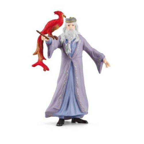 Harry Potter Dumbledore and Fawkes Action Figure Playset: Schleich Wizarding World Plastic Figures