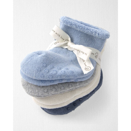 Baby Boy 4-Pack Slip Resistant Socks  Made with Organic Cotton - Little Planet | Carter's