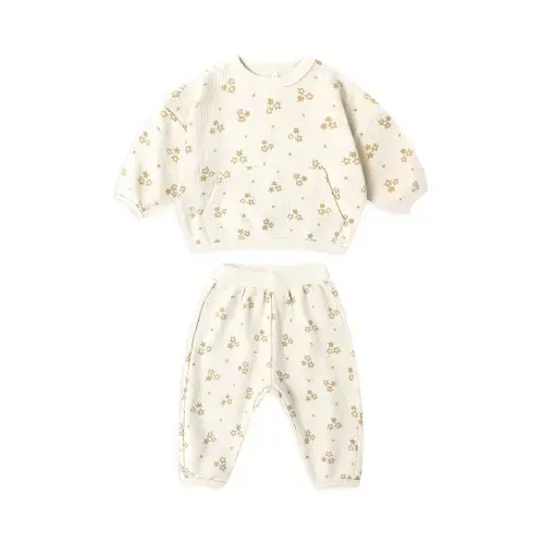 Girls' Waffle Slouch Top & Pants Set (6-12M)