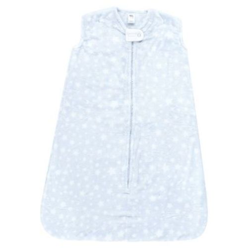 Hudson Baby Infant Boy Plush Sleeping Bag, Sack, Blanket, Light Blue Stars