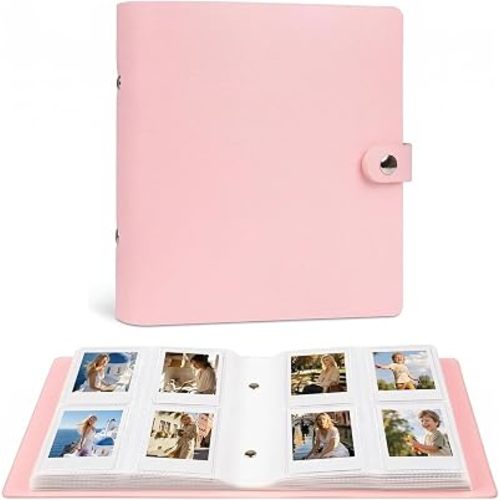 Ruibytree 320 Pockets Album for Instax Mini & Polaroid 2x3" Pictures, Pink